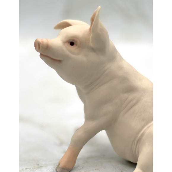 Cybis Porcelain Art Sculpture Sitting Pig Plato Figurine 1983‎ Signed EUC USA - Picture 6 of 16